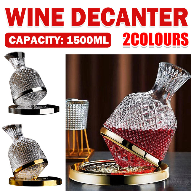 Roly-Poly Wine Decanter 1.5L Shatterproof Glass For Home Bar Party Wine Serving