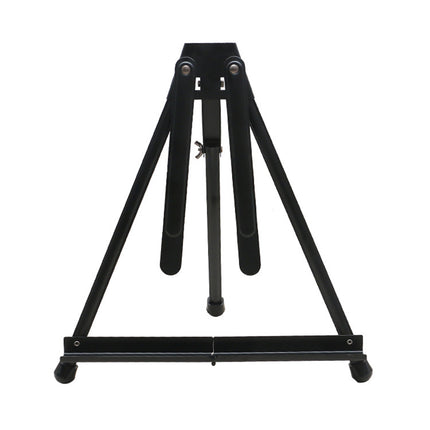 Black Aluminum Tabletop Easel Stand with Adjustable Arms for Art Painting Display