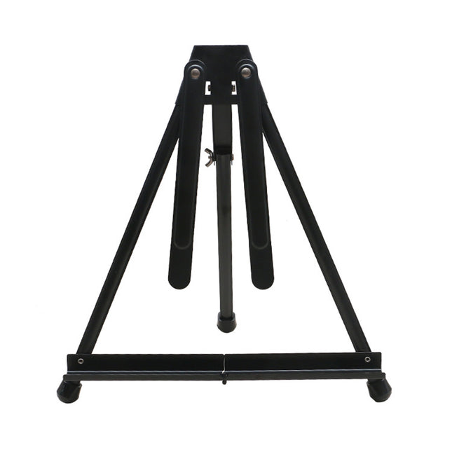 Black Aluminum Tabletop Easel Stand with Adjustable Arms for Art Painting Display