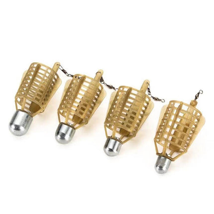 4PCS Fishing Bait Cage Nest Feeder Trap Durable Mesh Basket for Carp Fishing