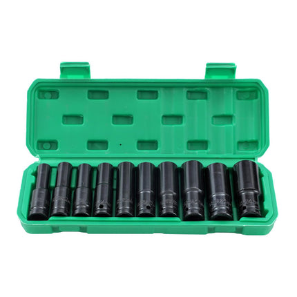 10 Piece Impact Socket Set Half Inch Drive High Torque Mechanic Workshop Kit