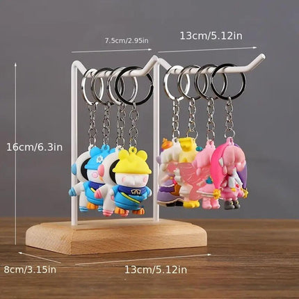 Iron Earrings Display Rack Jewellery Holder Hanging Keychain Bracelet Shelf