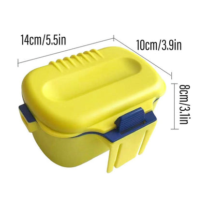Red Worm Holding Case Fishing Lure Storage Box Live Bait Organizer Container