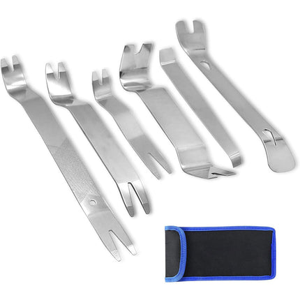 6pcs Pry Bar Tool Set Metal Dismantling Plate Fastener Remover For Car Repair