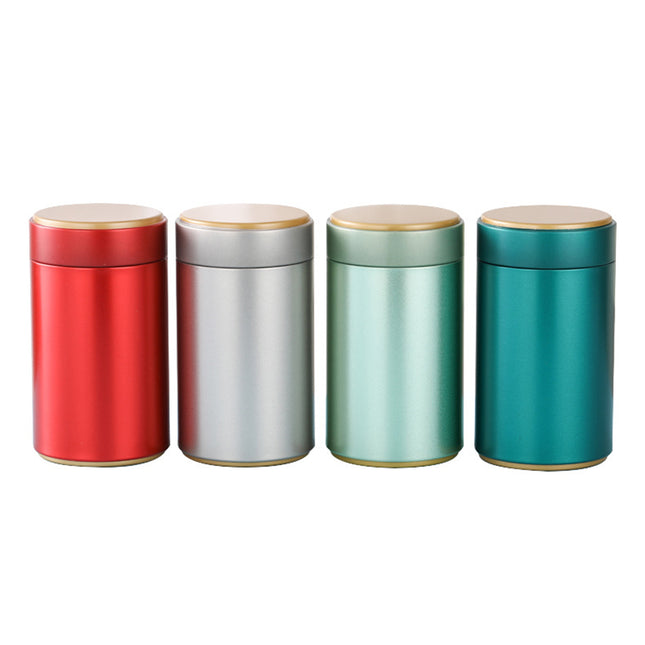 4PCS Airtight Coffee Bean Tea Storage Tin Set 4 Colour for Kitchen Pantry Use
