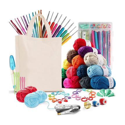 73PCS Knitting Sewing Kit Set with Needles Threads Scissors for Sewing Projects