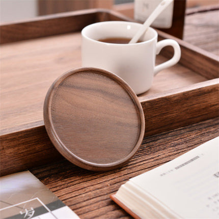 4Pcs Wooden Creative Heat Resistant Coaster Set Table Mat For Coffee Tea Desk