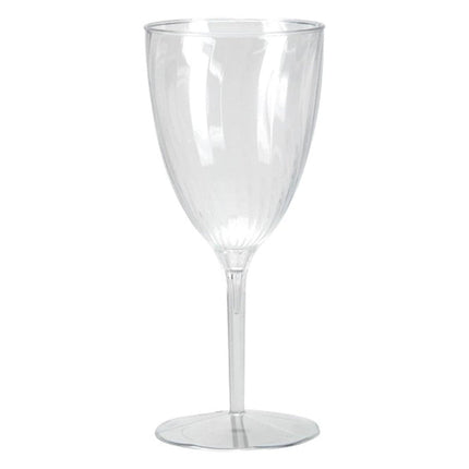 8pcs 210ml Plastic Twill Wine Glass Transparent Tall Drinking Cup for Party Bar