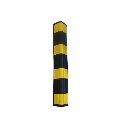 2PCS Parking Lot Corner Protector Heavy Duty Rubber Highlight Reflection Durable