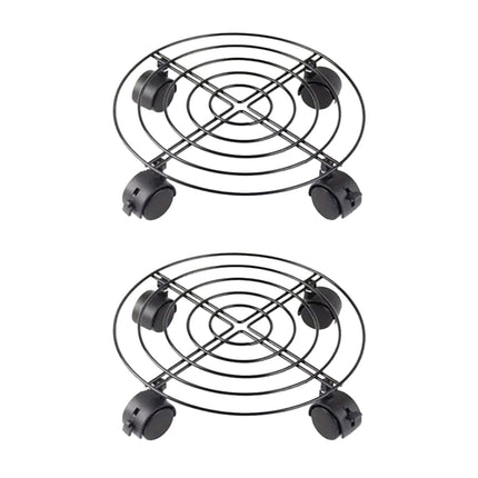 2PCS Mobile Plant Stand with Brake Wheels Adjustable for Potted Plants Easy Move