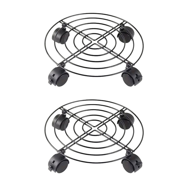 2PCS Mobile Plant Stand with Brake Wheels Adjustable for Potted Plants Easy Move