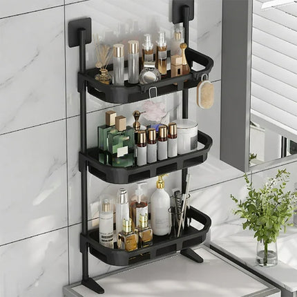 Multifunctional Bathroom Storage Rack Rustproof PP For Shampoo Soap Towel Use