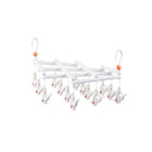 Plastic Socks Drying Rack Multi Clip Clothes Hanger Laundry Organizer Holder