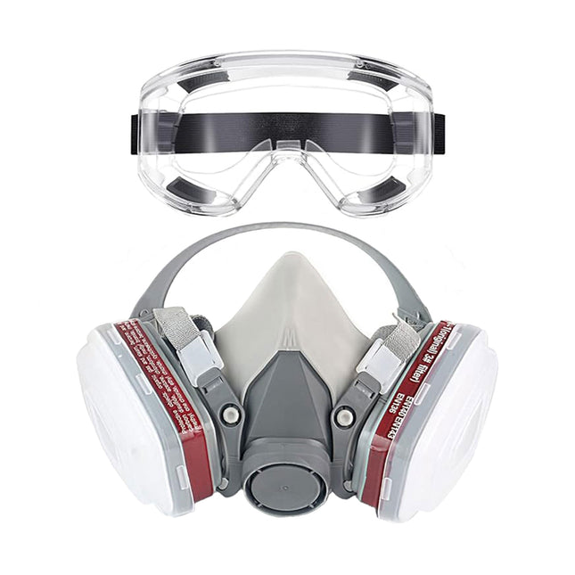 8PCS 6200 Protective Face Mask Respirator with 2 Filters for Painting Sanding