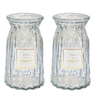 2 Pcs Glass Vase Hydroponic Flower Arrangement Vase for Living Room Decoration