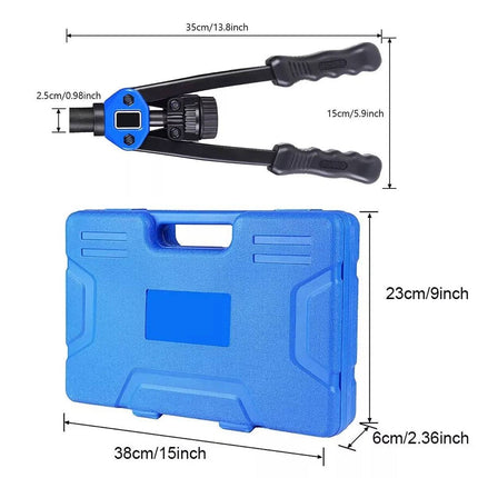 110-Piece Manual Rivet Nut Gun Kit - Hand Riveter Set with Storage Case