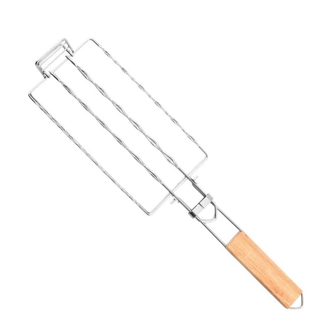 Portable Sausage Grill Net BBQ Tool Hot Dog Grill Holder Cooking Basket BBQ Rack