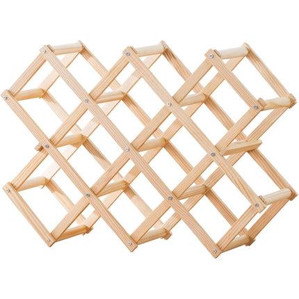 Wine Rack Wooden Display Rack Holds 5 or 10 Bottles for Home Decor Sturdy Durable