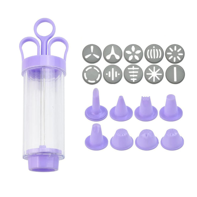 Cookie Gun With Molds Icing Piping Tool Baking Decorating Set For Cake Cupcake