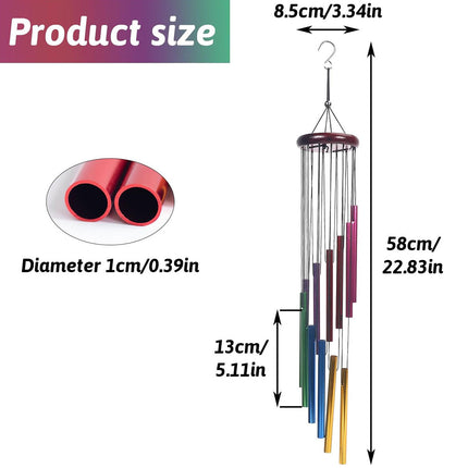 Handmade Multi Tube Wind Chime Outdoor Courtyard Balcony Hanging Decoration