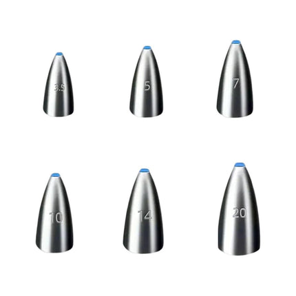 Carbon Steel Fishing Bullet Weight Plastic Core Soft Sinkers Tackle Accessories