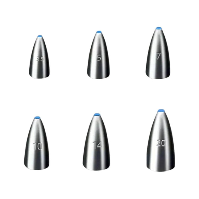 Carbon Steel Fishing Bullet Weight Plastic Core Soft Sinkers Tackle Accessories