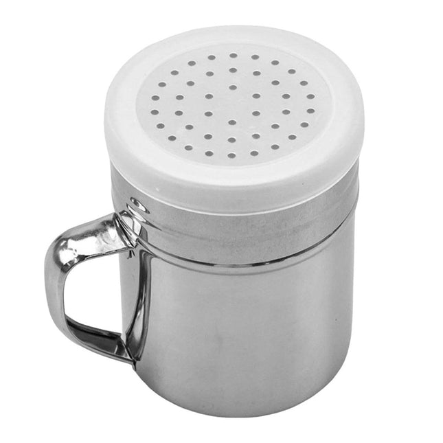 Stainless Steel Dusting Canister with Lid and Handle Kitchen Storage Container