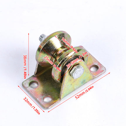 4PCS V-Type Track Wheel Guide Wheel with Bracket Pulley Sturdy Cold-rolled Steel