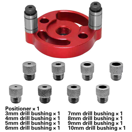 9pcs Center Hole Drill Guide Set Vertical Positioner DIY Round Woodworking Tool