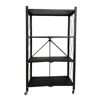 Foldable 4 Tier Kitchen Storage Rack on Wheels