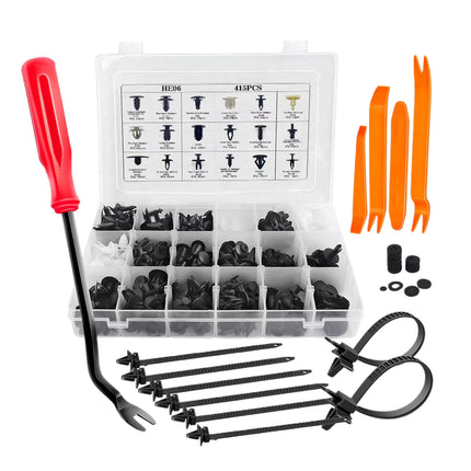 415PCS Car Buckle Set for Auto Body Trim Bumper Fender Panel Replacement Repair
