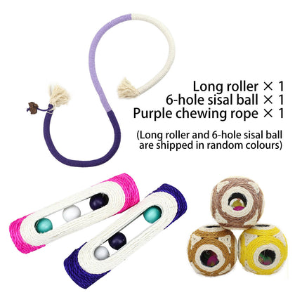 Cat Biting Rope Toy Teeth Grinding Teasing Stick Interactive Play Toy For Cats