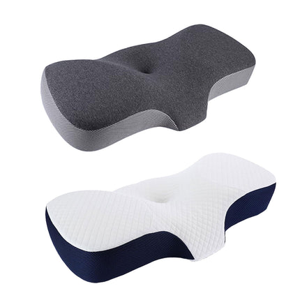 Memory Foam Neck Pillow Ergonomic Slow-Rebound with Tencel Mesh Cover