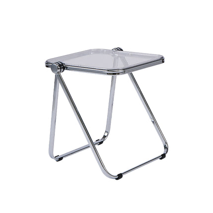 Foldable Transparent Small Coffee Table for Living Room Bedroom Space Saving