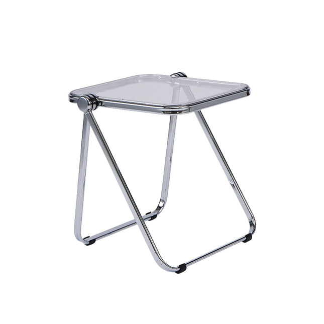 Foldable Transparent Small Coffee Table for Living Room Bedroom Space Saving