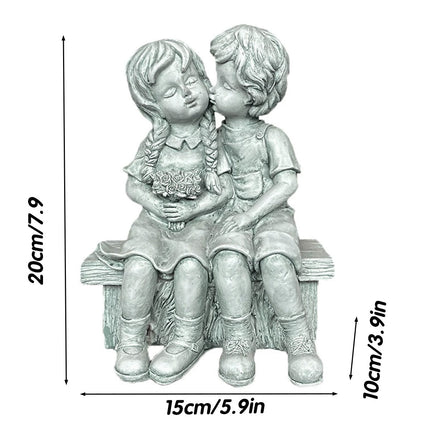 Resin Garden Ornament Outdoor Lawn Decoration Figurine For Men And Girls Yard
