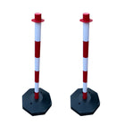 2PCS Safety Delineator Post 82cm Sand-Fillable Base 2 Colours for Crowd Control