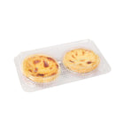 100PCS Transparent Plastic Egg Tart Box Disposable Bakery Packing Container