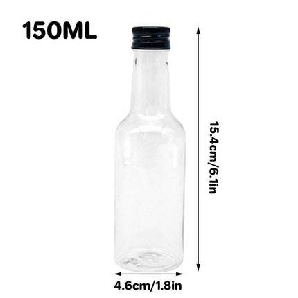 24PCS Small Plastic Wine Bottle Beverage Juice Container Reusable Clear Bottle