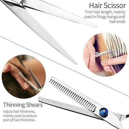 11pcs Hair Cutting Scissors Set Professional Hairdressing Scissors Barber Tools