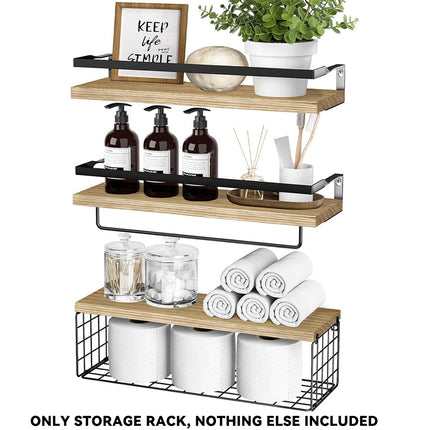 3 PCS Multi Functional Wall Mounted Storage Shelf Space Saving Home Decor