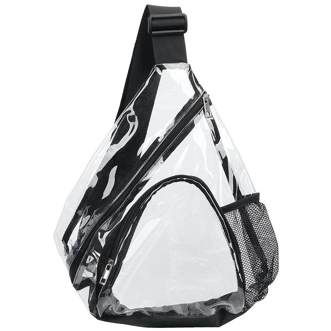 Transparent PVC Waterproof Crossbody Bag Casual Shoulder Slant Backpack Travel