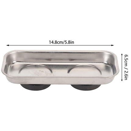 Stainless Steel Strong Grip Bowl Tool Tray Set for Garage and Workshop Storage