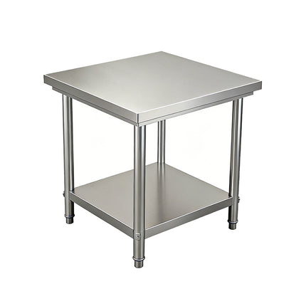 Stainless Steel Work Table 60x60x80cm 2 Tier