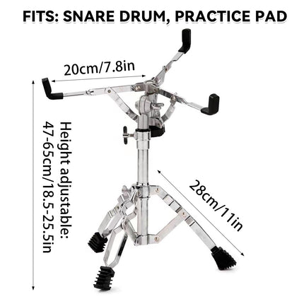 Drum Stand Adjustable Lifting Snare Practice Pad Tripod Aluminium 47-65cm