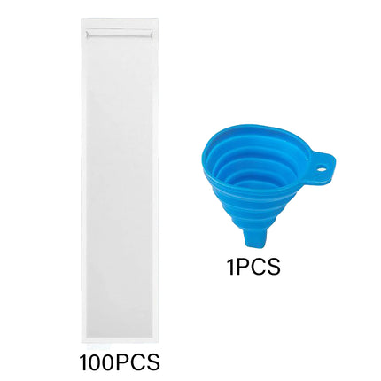 100pcs Disposable Ice Popsicle Bags Clear Plastic Freezer Pop Bags for DIY Snack