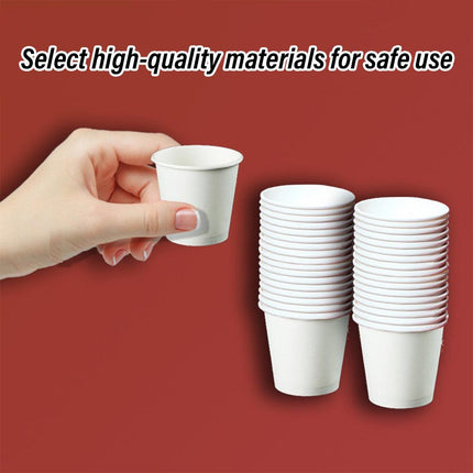 Small Paper Tasting Cups 100pcs White 30ml Disposable Sampling Drink Cups