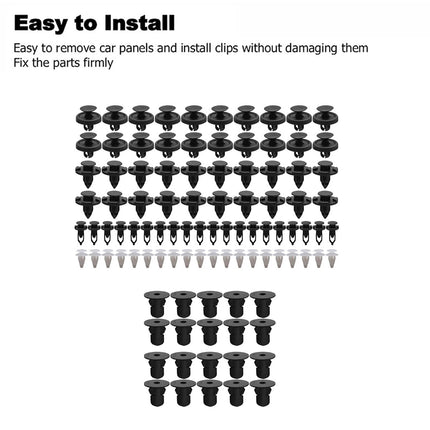 100pcs Car Trim Clip Set PP Push Rivets for Toyota Lexus Bumper Fender Repair