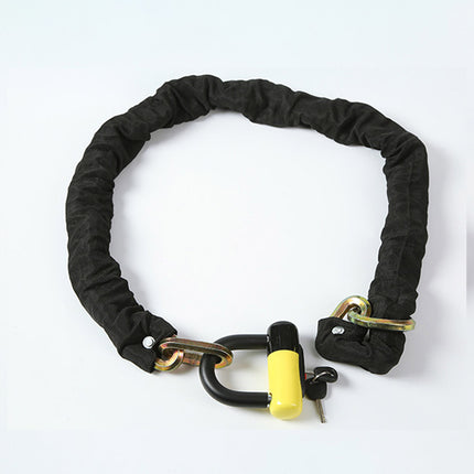 Motorcycle Bicycle Chain Lock with U-Lock Hardened Steel Anti-Theft Keyed Set