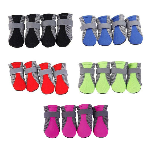 4Pcs XL Size Anti Slip Waterproof Protective Dog Shoes Rain Boots Pet Socks Booties